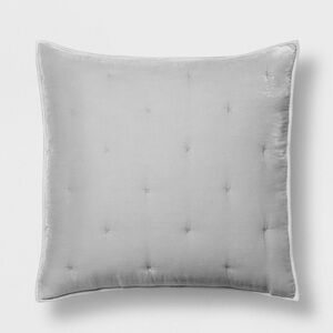 Opalhouse EURO Size Tufted Velvet Stitch Quilt Sham Grey